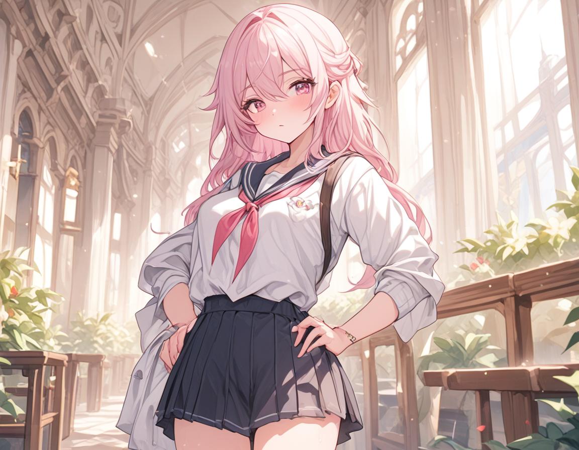 Chica Loli con Uniforme Escolar - GoEnhance AI